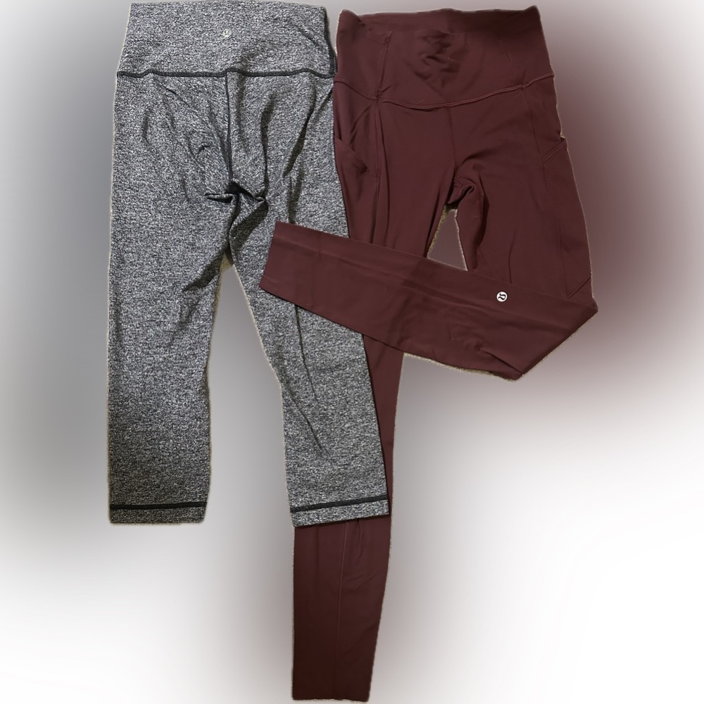 Lululemon Lot! Size 4 one full length, one mid length!